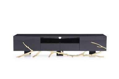 Modrest Legend Modern Black & Gold TV Stand
