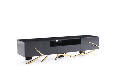 Modrest Legend Modern Black & Gold TV Stand