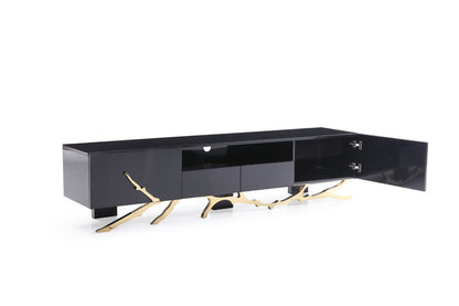 Modrest Legend Modern Black & Gold TV Stand
