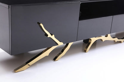 Modrest Legend Modern Black & Gold TV Stand