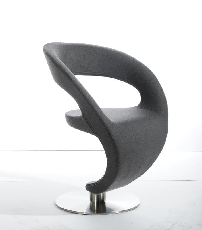 Modrest TY44 Modern Grey Fabric Lounge Chair