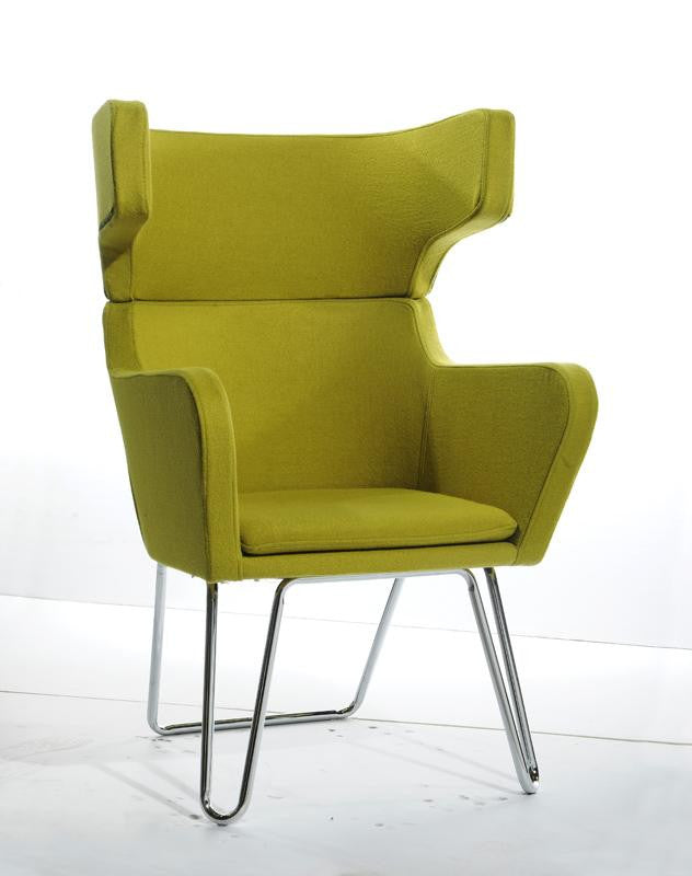 Modrest TY85 Modern Green Fabric Lounge Chair