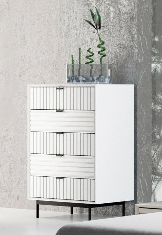 Nova Domus Valencia Contemporary White Chest