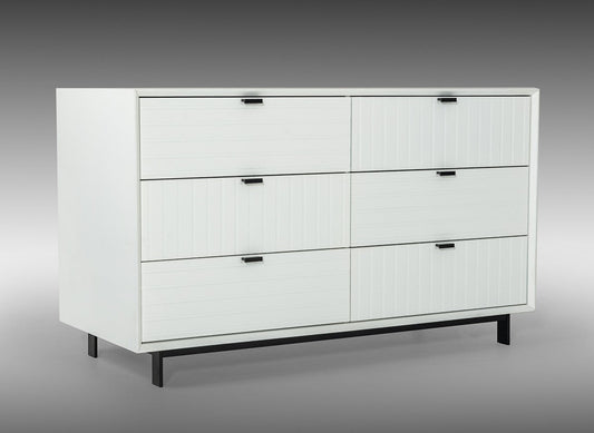 Nova Domus Valencia Contemporary White Dresser