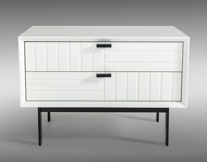 Nova Domus Valencia Contemporary White Nightstand