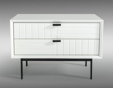 Nova Domus Valencia Contemporary White Nightstand
