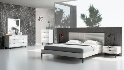 Nova Domus Valencia Contemporary White Nightstand