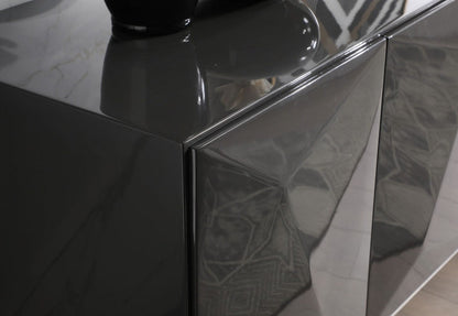 Modrest Vanguard - Modern Dark Grey High Gloss Buffet