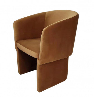 Modrest Vassar - Orange Velvet Dining Chair