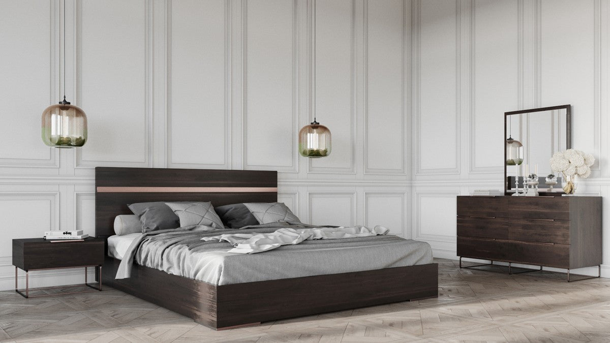 Nova Domus Benzon Italian Modern Dark Rovere Bed