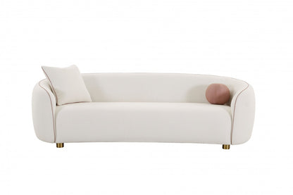 Modrest - Winfree Modern Off White Fabric 3-Seater Sofa