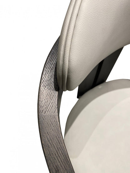 Modrest Thorne Light Grey and Dark Grey Arm Dining Chair