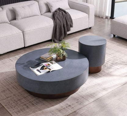 Modrest Zachary Modern Metal & Antique Copper End Table