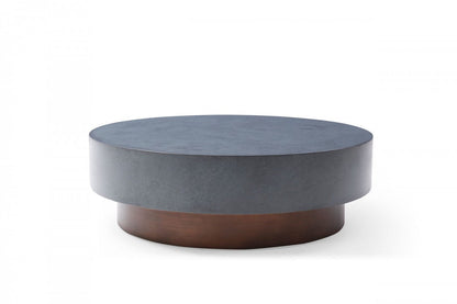 Modrest Zachary Modern Metal & Antique Copper End Table